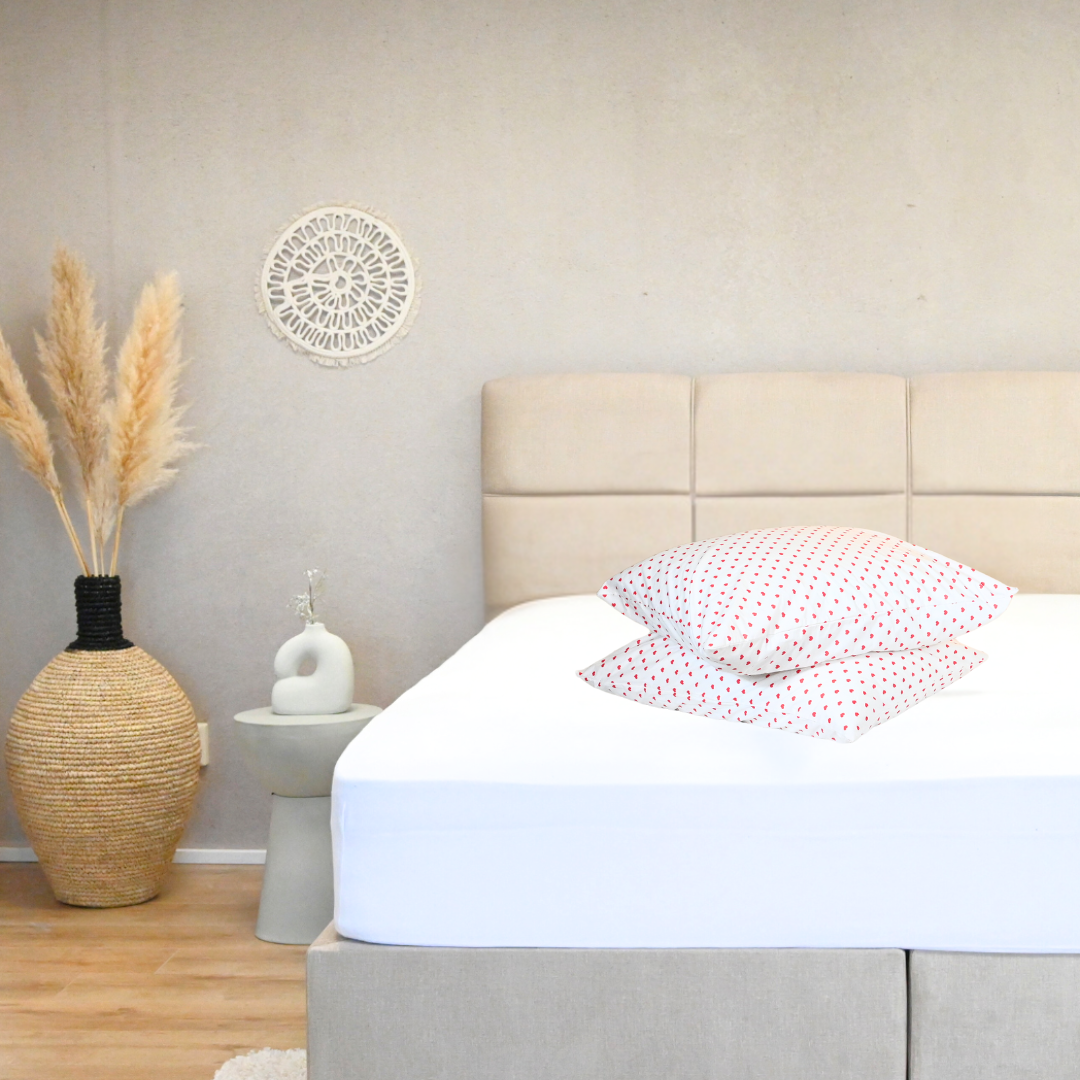 Thehappybed Kussensloop | Sweethearts | Set van 2 | 100% Katoen