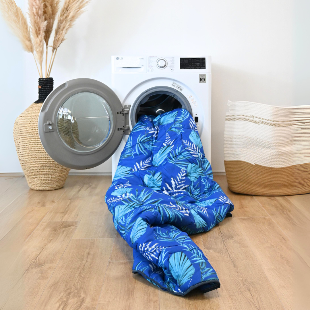 Wasbaar All Season Dekbed | Original Prints | Blue Leaves