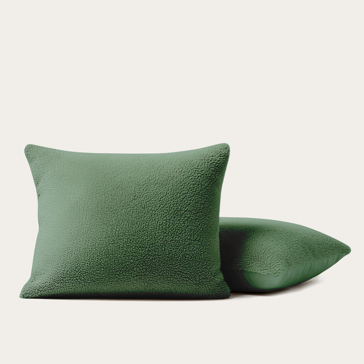 Kussenslopen | Teddy Wave | Dark Green | Set van 2