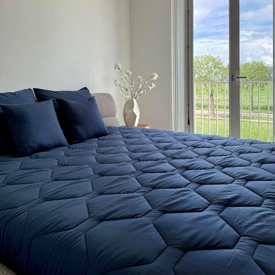 Wasbaar All Season Dekbed | Original | Dark Blue | Instopstrook