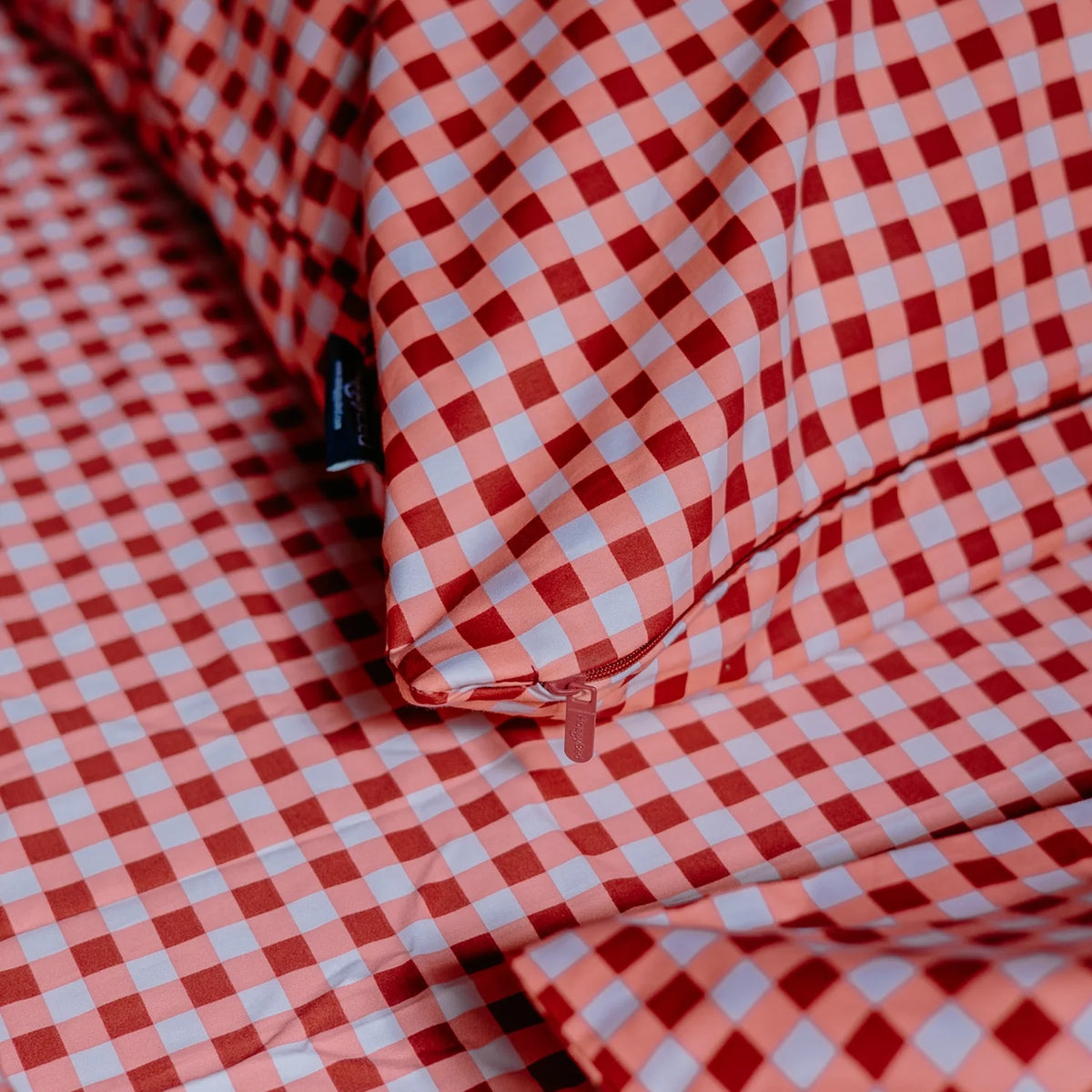 Kussenslopen | Katoen Satijn | Gingham Burgundy | Set van 2