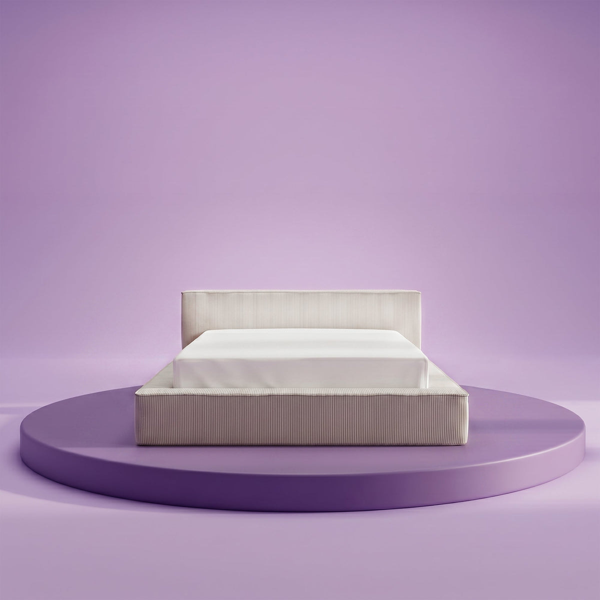 Thehappybed Amour Cosy | Rib | Creme | Bed