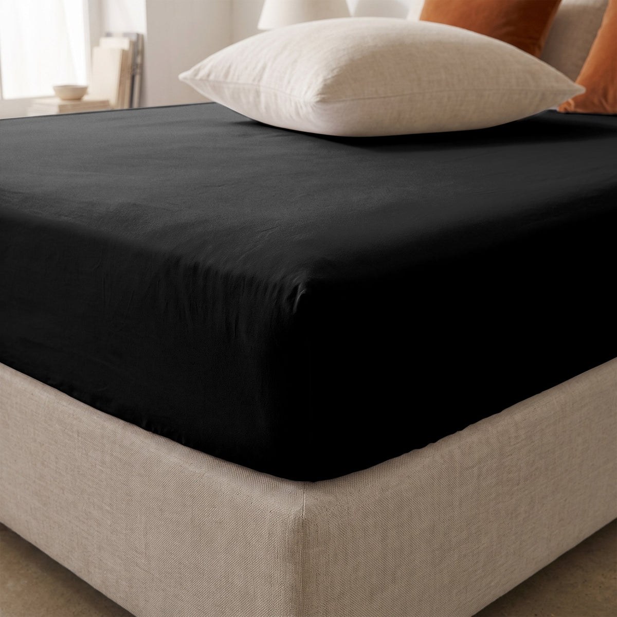 Thehappybed verkoelend Hoeslaken | Black | 100% geweven Katoen