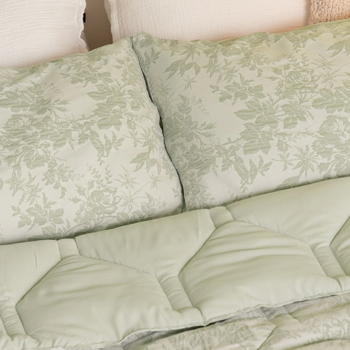 Kussenslopen | Jacquard | Mint | Set van 2
