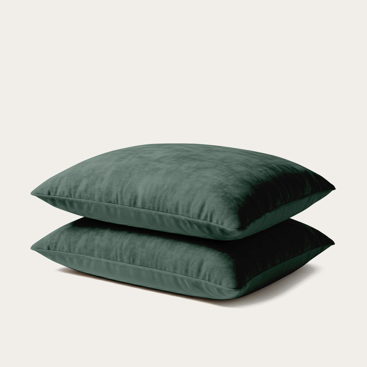 Kussenslopen | Teddy Velvet | Dark Green | Set van 2