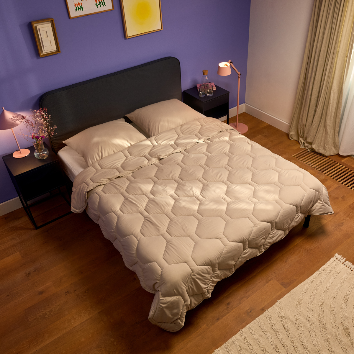 Wasbaar All Season Dekbed | Original | Taupe | Instopstrook