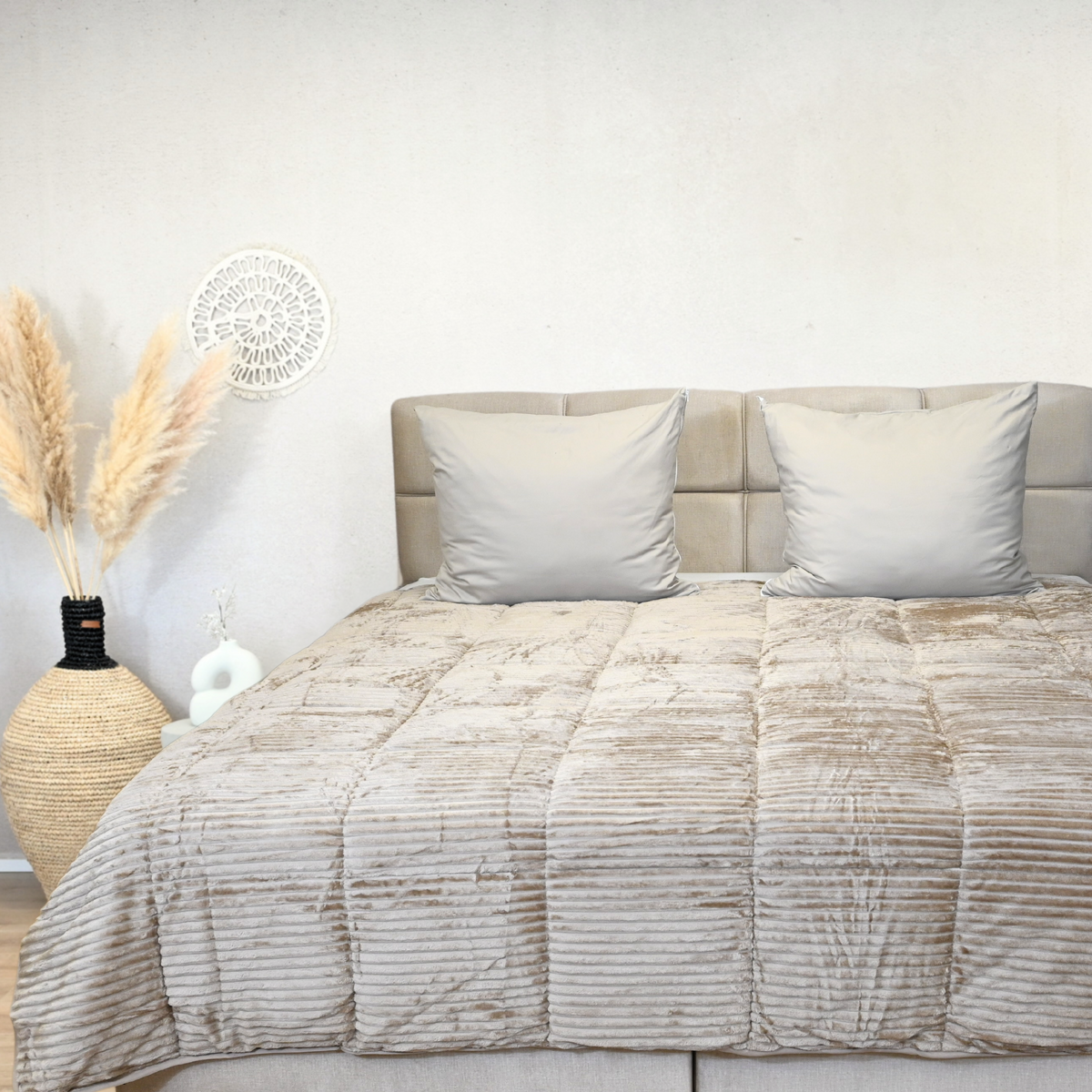 Thehappybed Rib Taupe - Dekbed voor het hele jaar