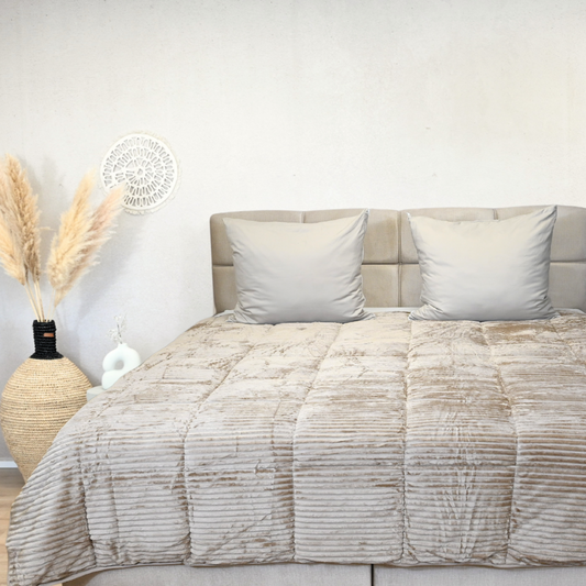 Thehappybed Rib Taupe - Dekbed voor het hele jaar