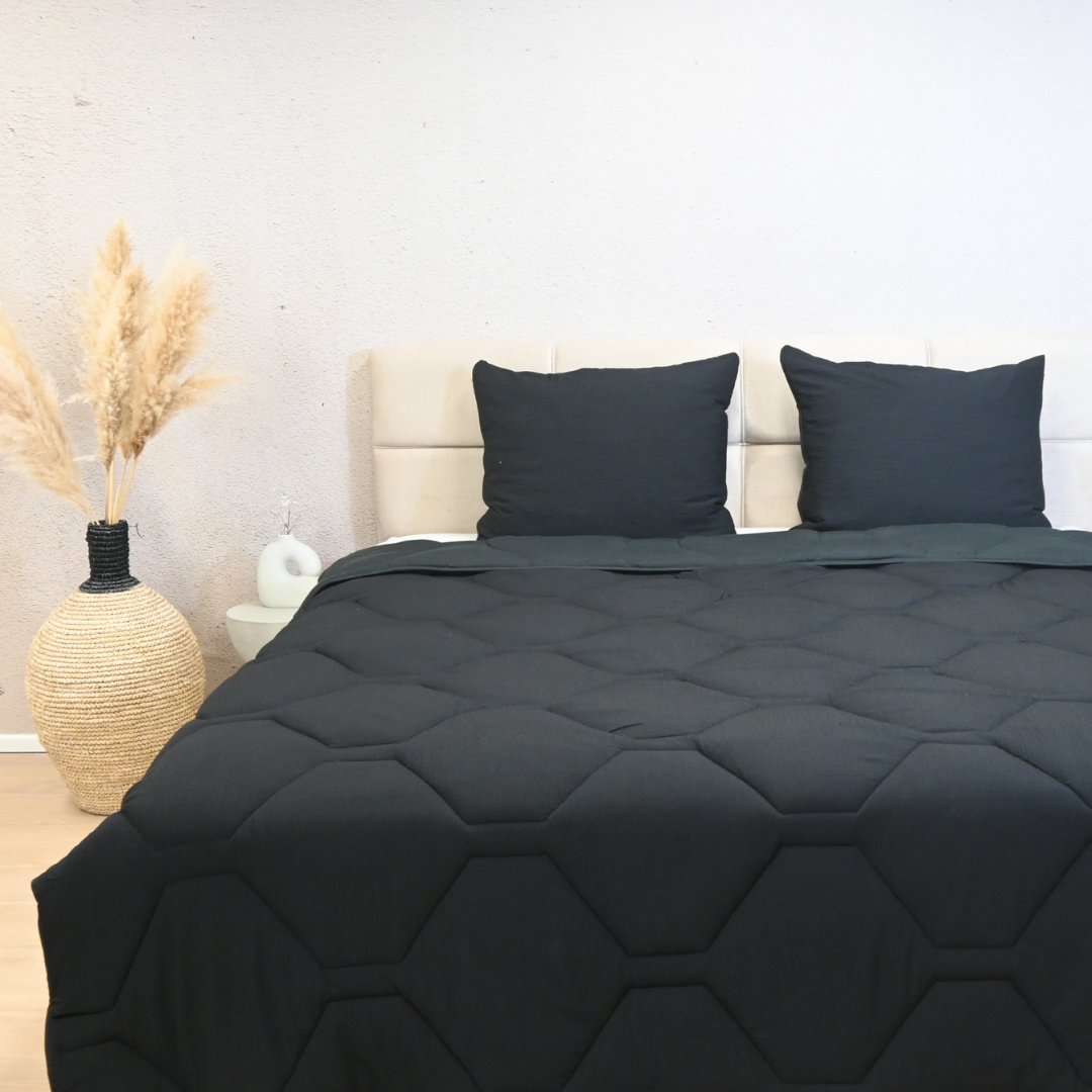 Kussenslopen | Mousseline | Black | Set van 2