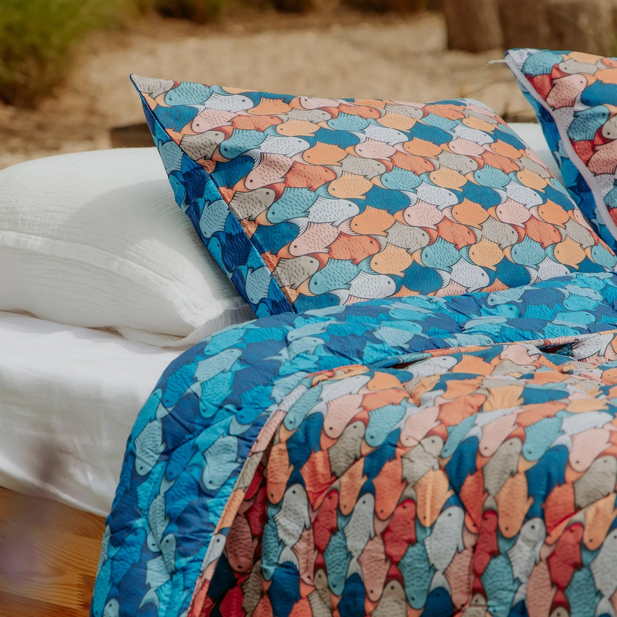 Kussenslopen | A Fish Named Fred & Thehappybed | 3D Fish | Set van 2