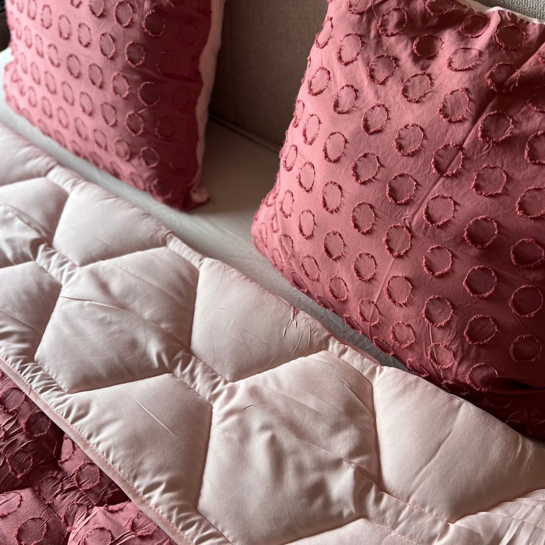 Kussenslopen | Tufted | Blushed Pink | Set van 2