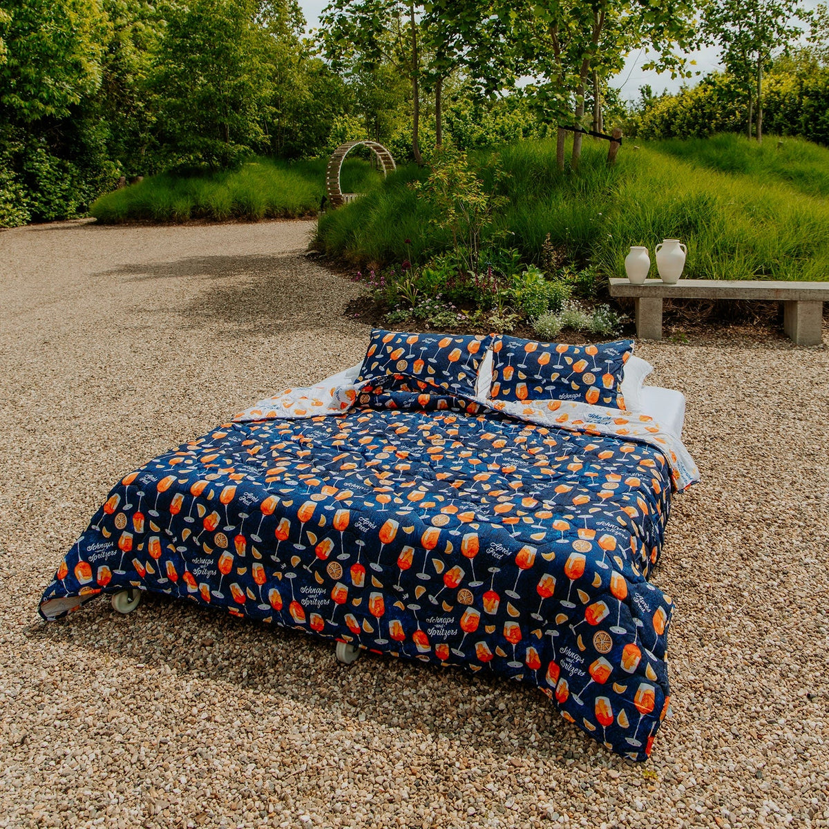 Wasbaar All Season Dekbed | A Fish Named Fred & Thehappybed | Aperol Spritz