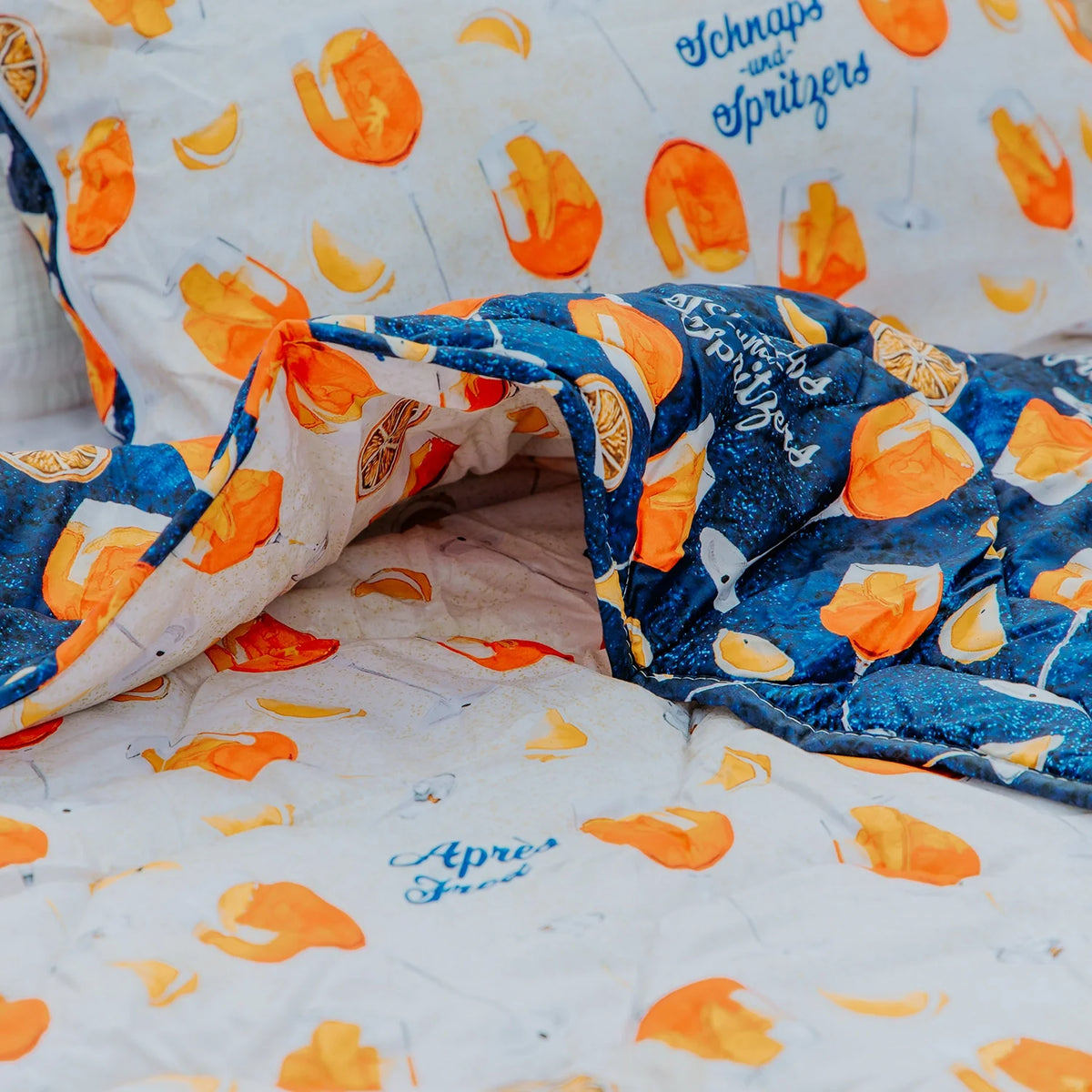 Wasbaar All Season Dekbed | A Fish Named Fred & Thehappybed | Aperol Spritz