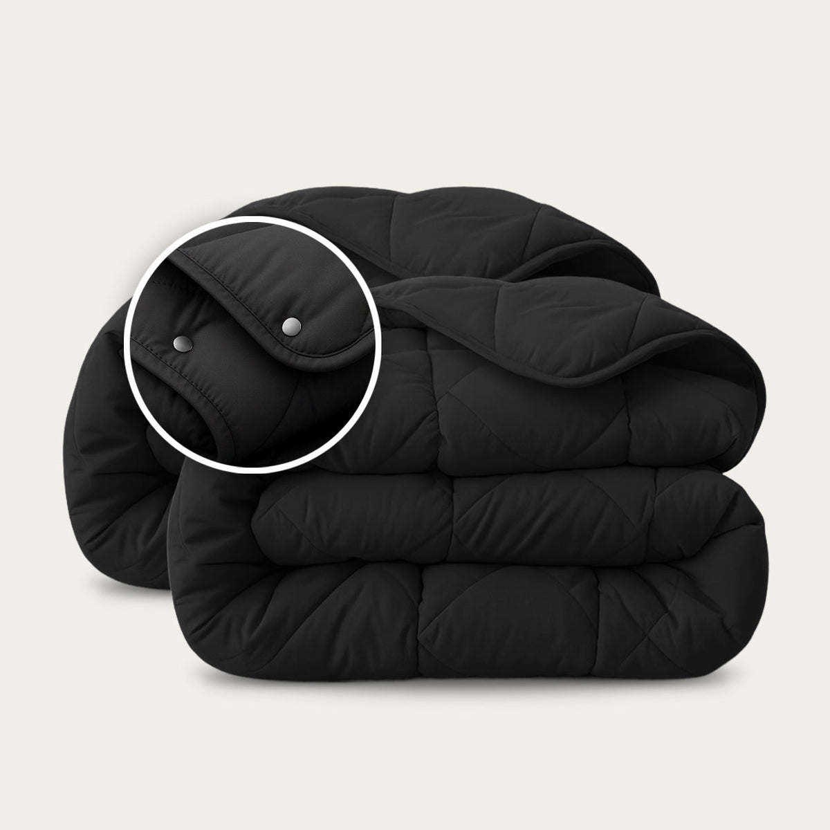 4-Seizoenen Dekbed | Black | Afstelbaar
