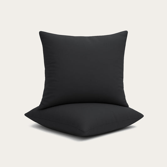 Set van 2 zwarte Thehappybed sierkussenslopen met ritssluiting voor luxe comfort en stijl