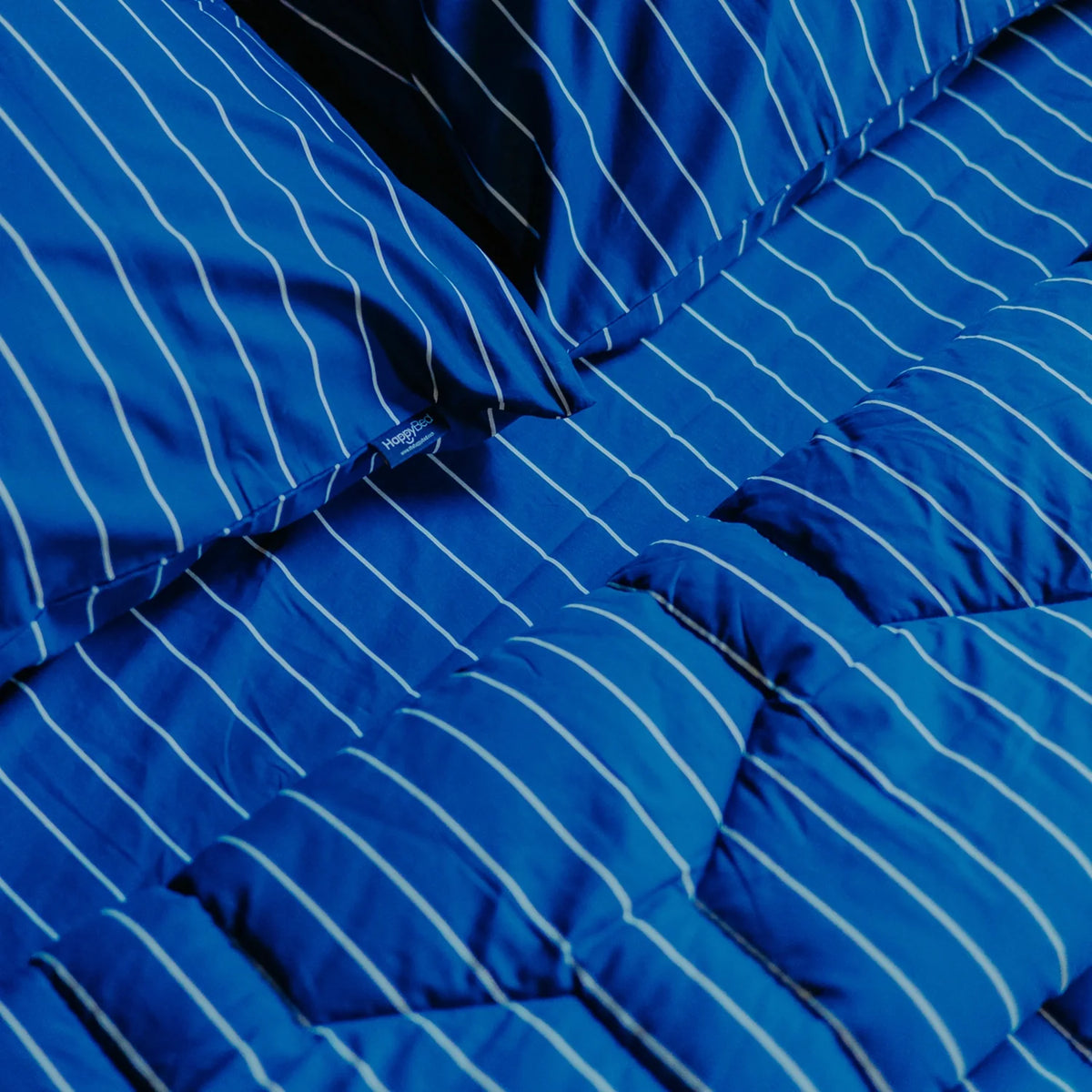 Wasbaar All Season Dekbed | Katoen Satijn | Blue Stripes