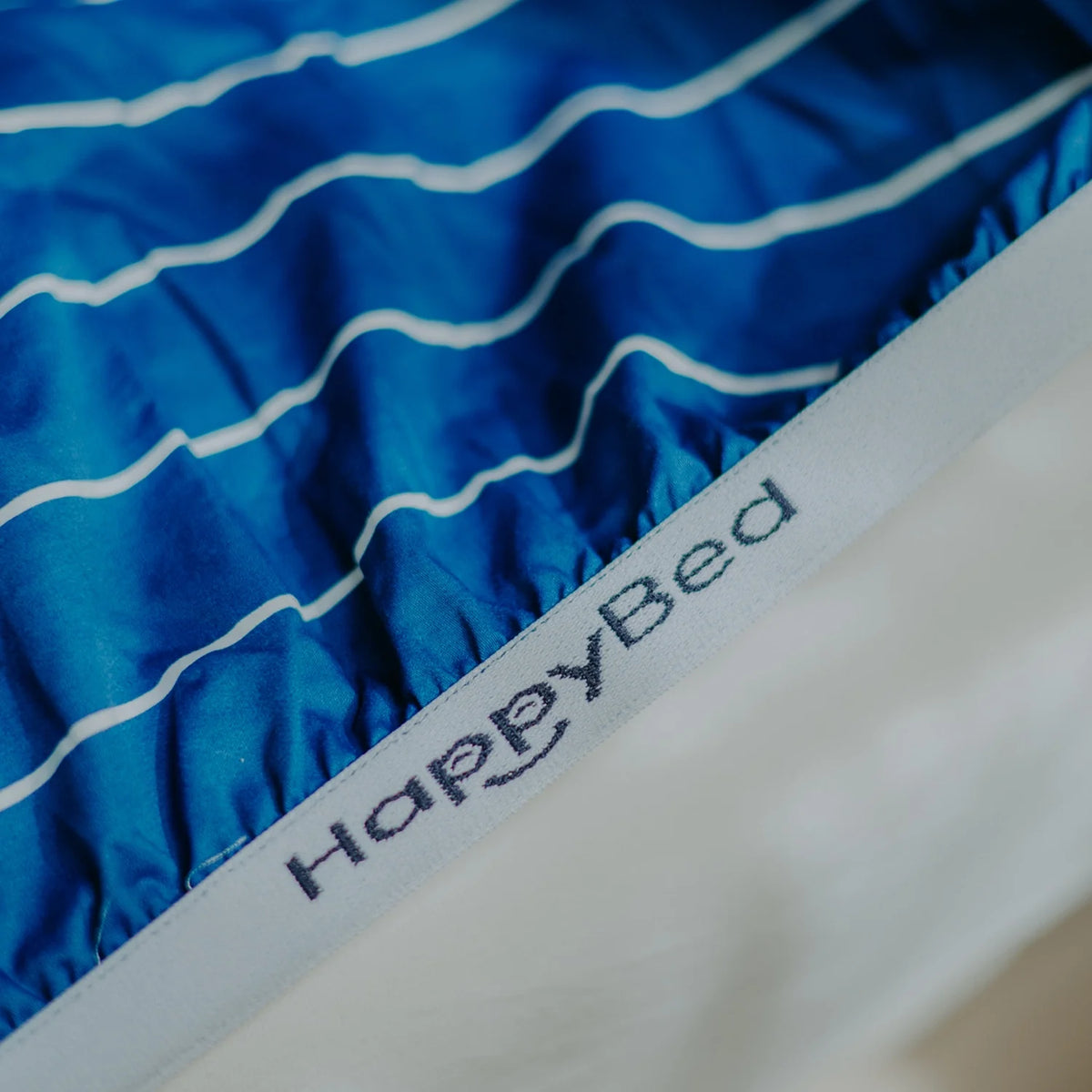 Hoeslaken | Blue Stripes | Katoen Satijn