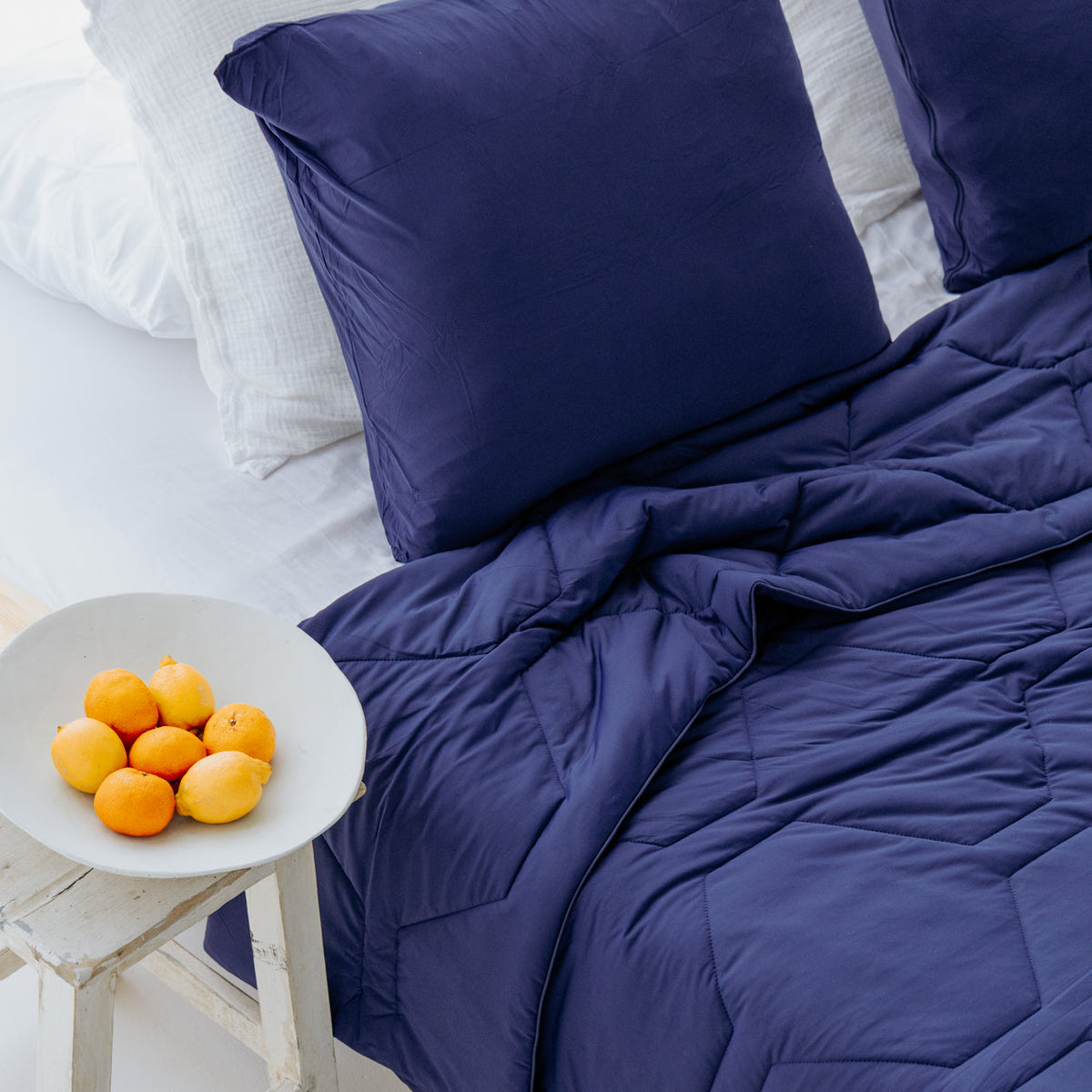 Wasbaar Zomerdekbed | Cooling IceSilk™ | Navy