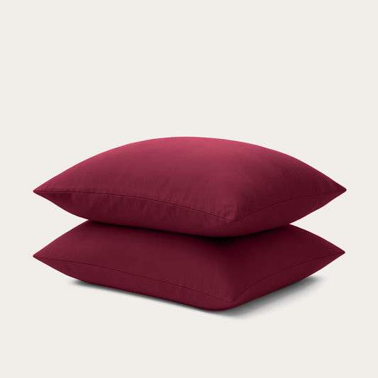 Set van 2 Crimson plum kussenslopen 60x70cm van 100% microvezel met ritssluiting voor luxe comfort en stijl
