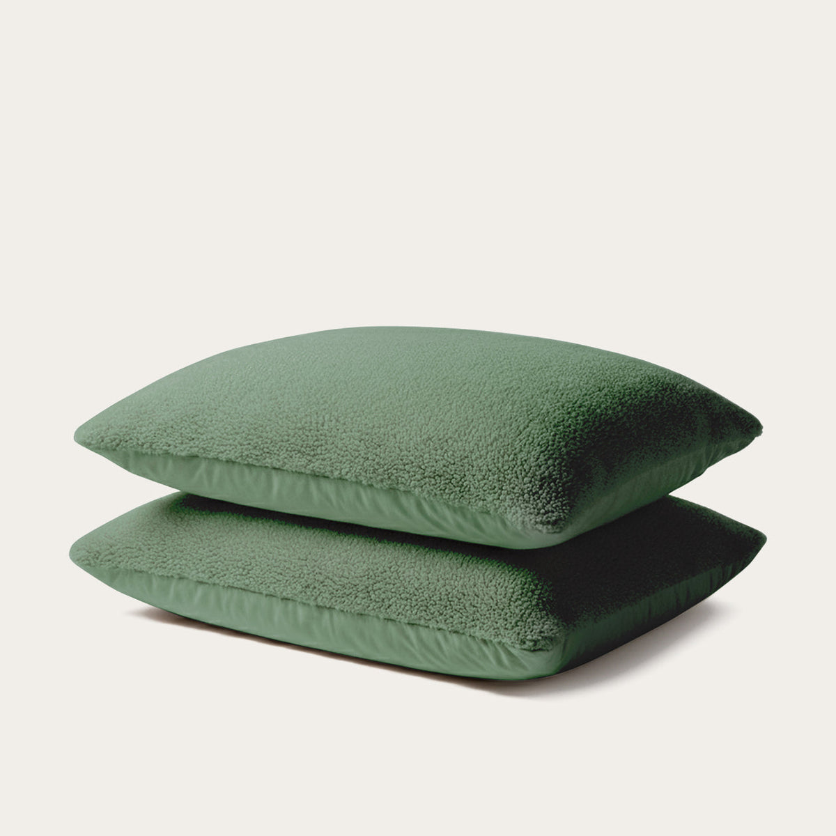 Kussenslopen | Teddy Wave | Dark Green | Set van 2