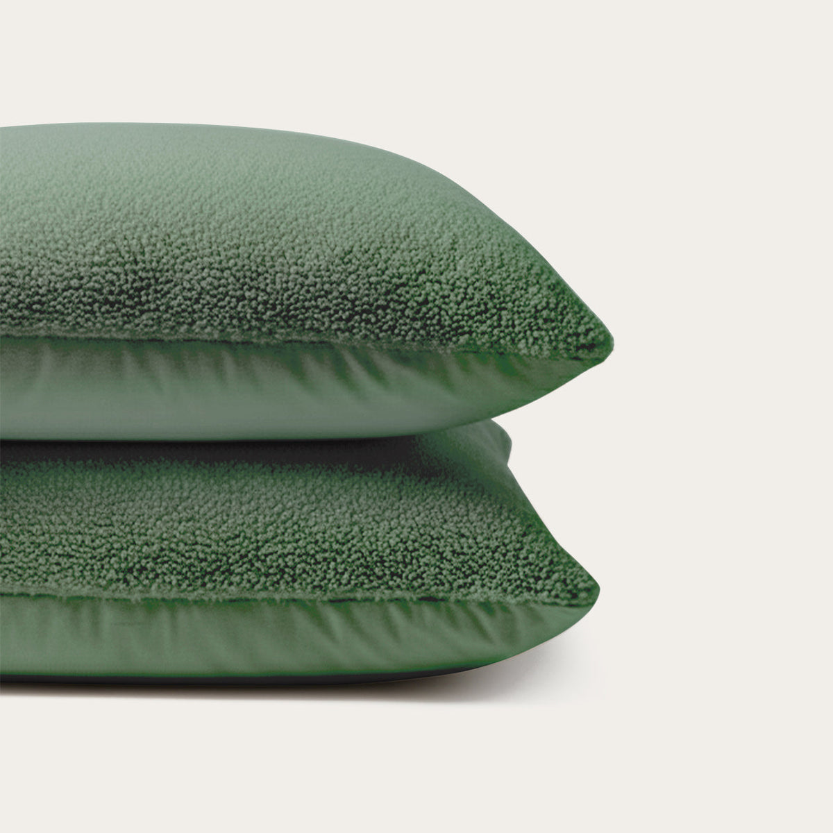 Kussenslopen | Teddy Wave | Dark Green | Set van 2