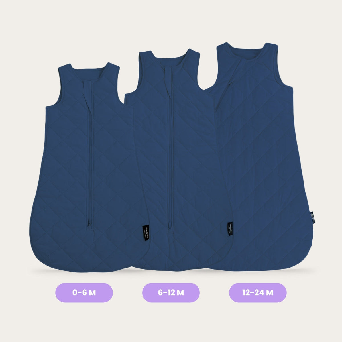 Thehappybed Verzwaarde babyslaapzak | Deep Blue | TUV & SGS getest