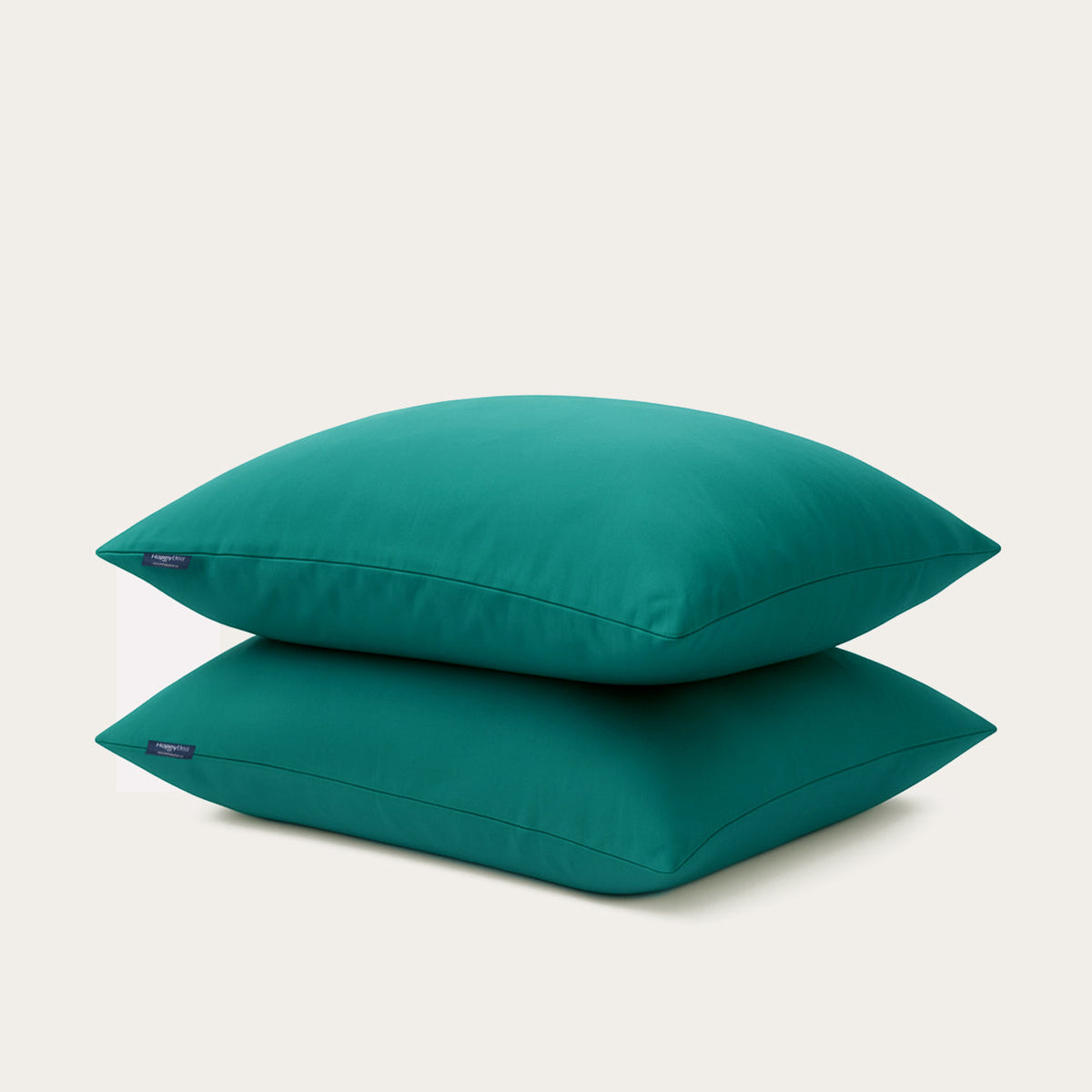 Set van 2 Deep Jungle kussenslopen 60x70cm van 100% microvezel in diepe turquoise kleur