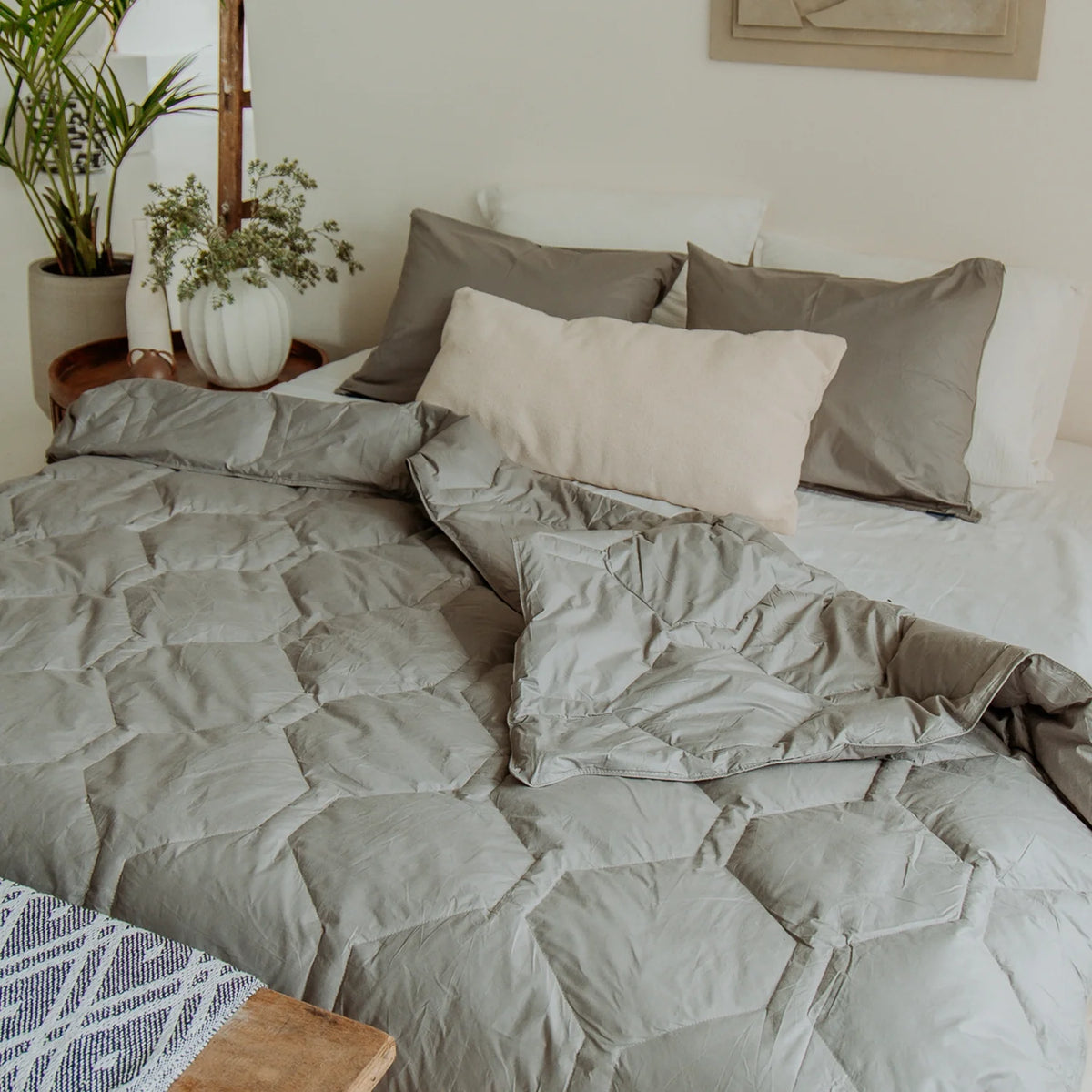 Wasbaar All Season Dekbed | Feather Down | Grey
