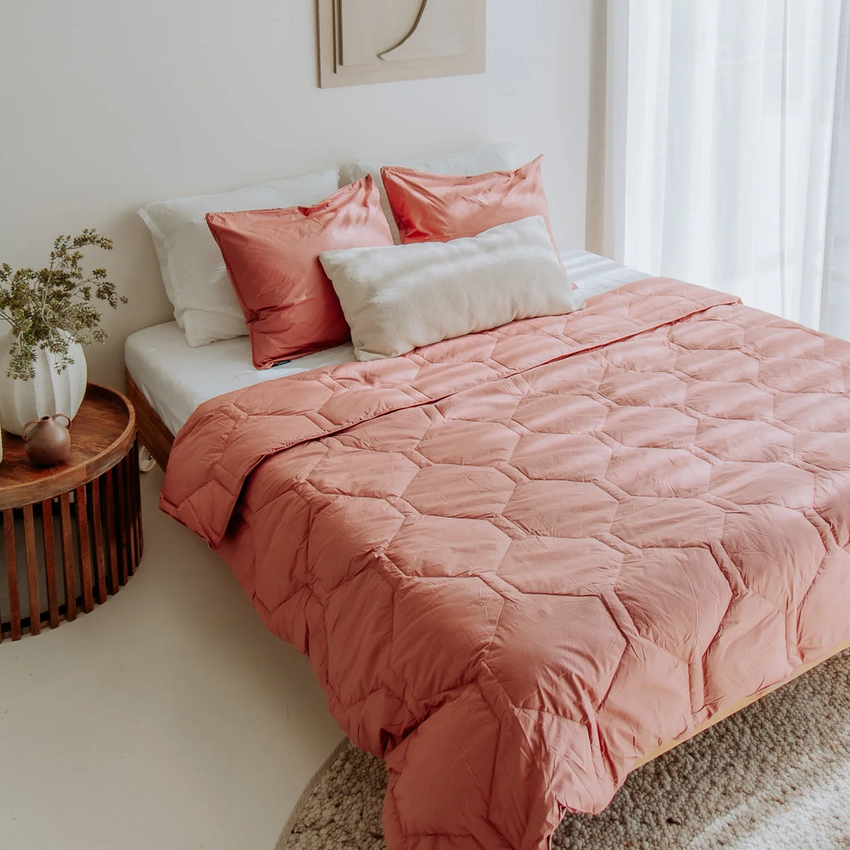 Wasbaar All Season Dekbed | Feather Down | Old Pink