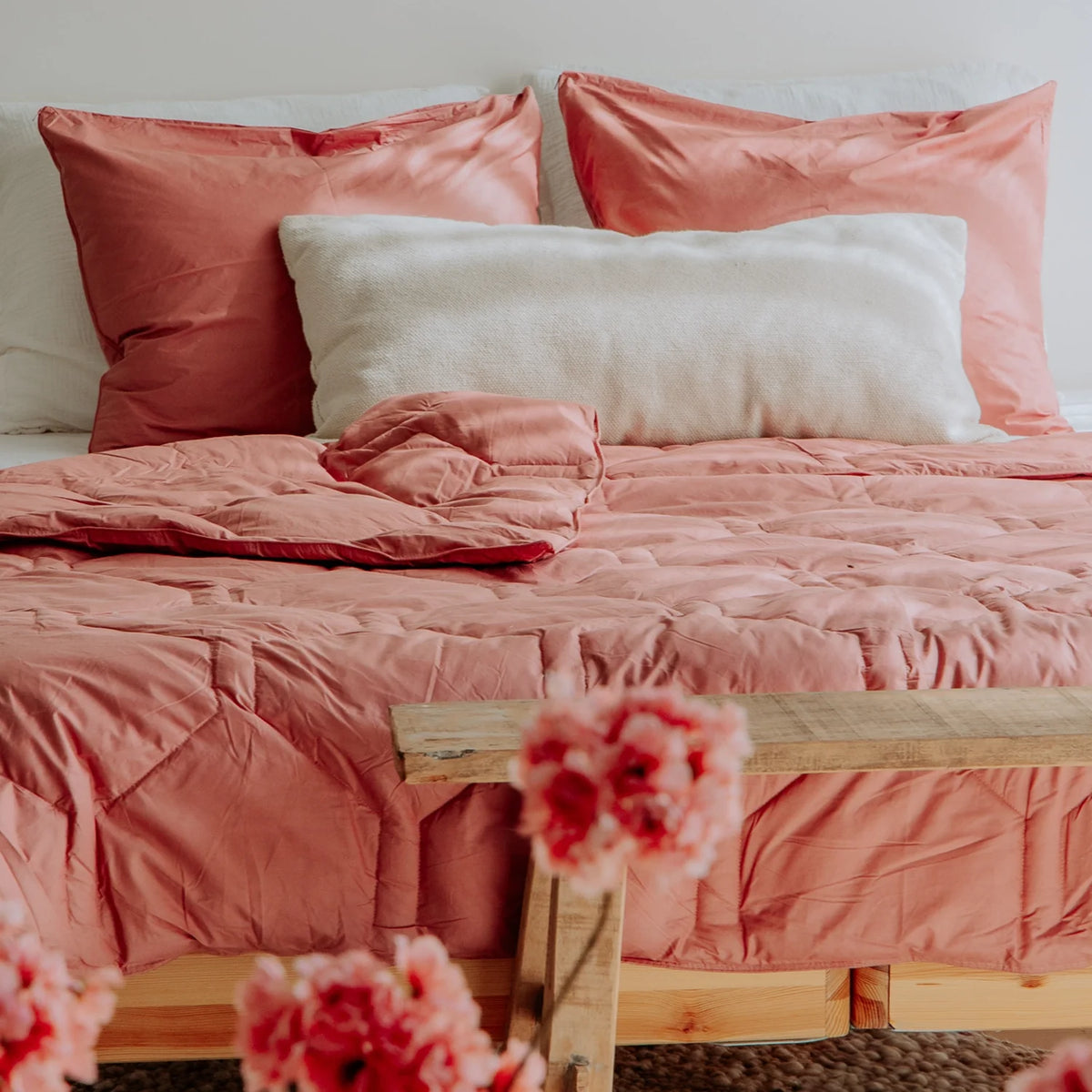 Wasbaar All Season Dekbed | Feather Down | Old Pink