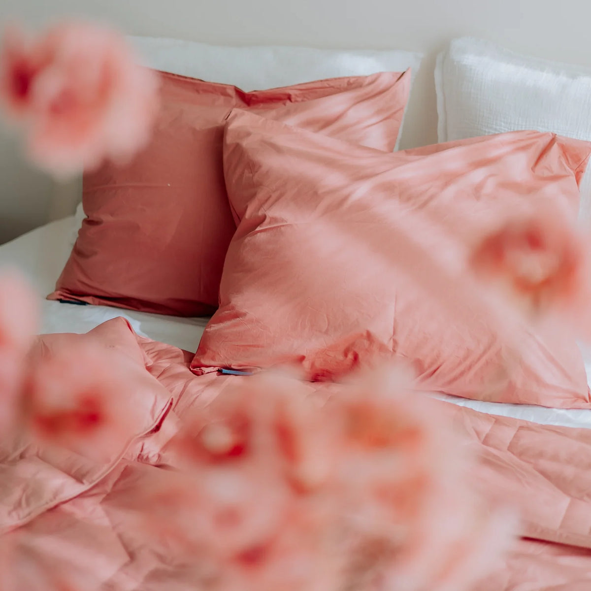 Kussenslopen | Feather Down | Old Pink | Set van 2