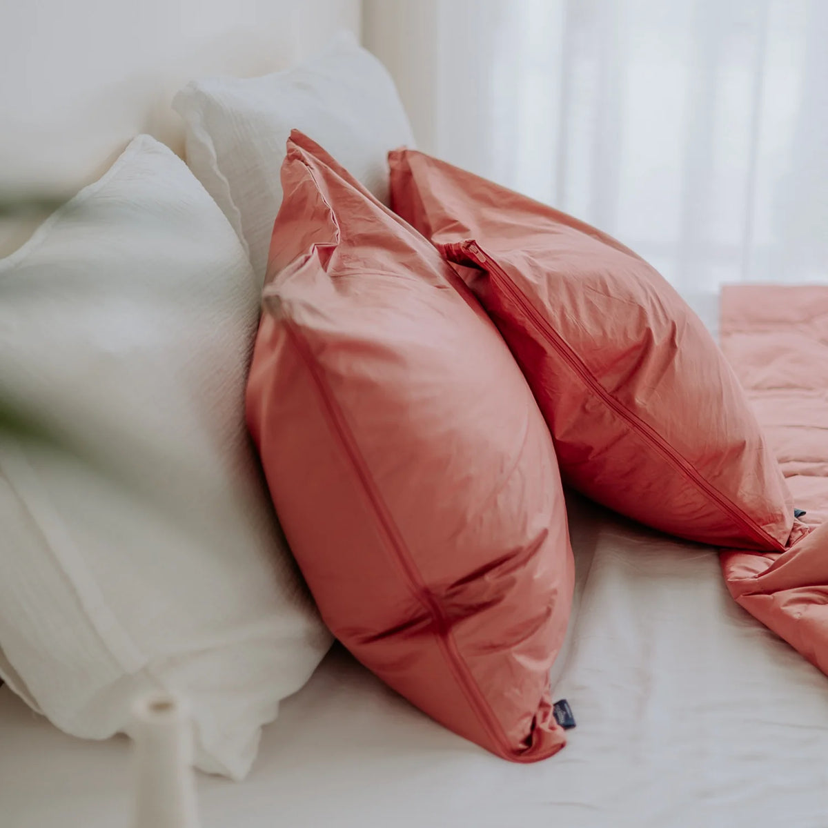 Kussenslopen | Feather Down | Old Pink | Set van 2