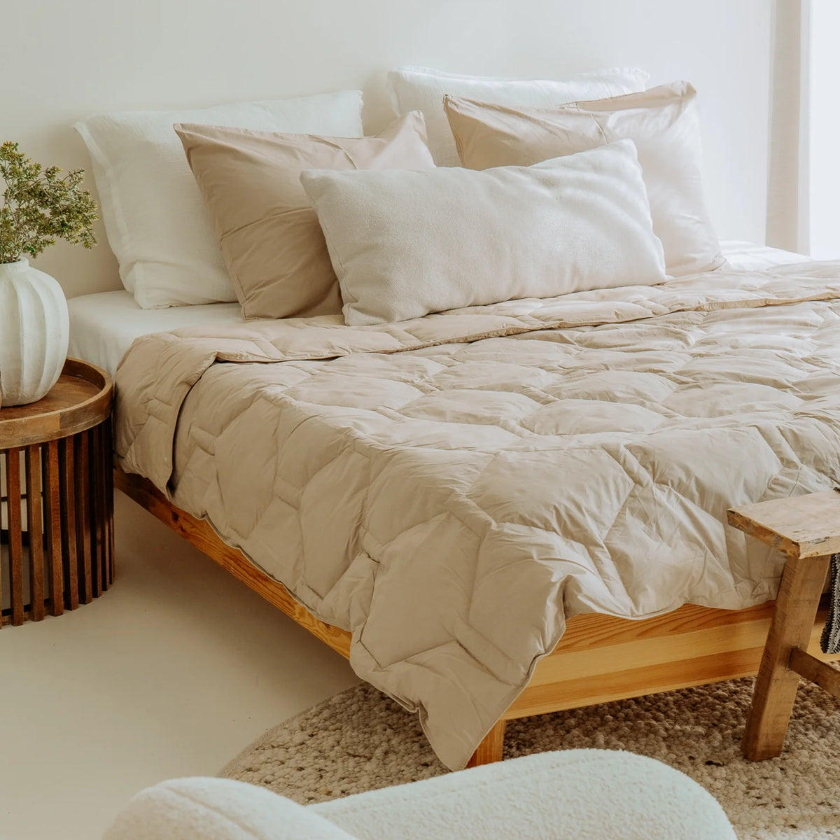 Wasbaar All Season Dekbed | Feather Down | Taupe