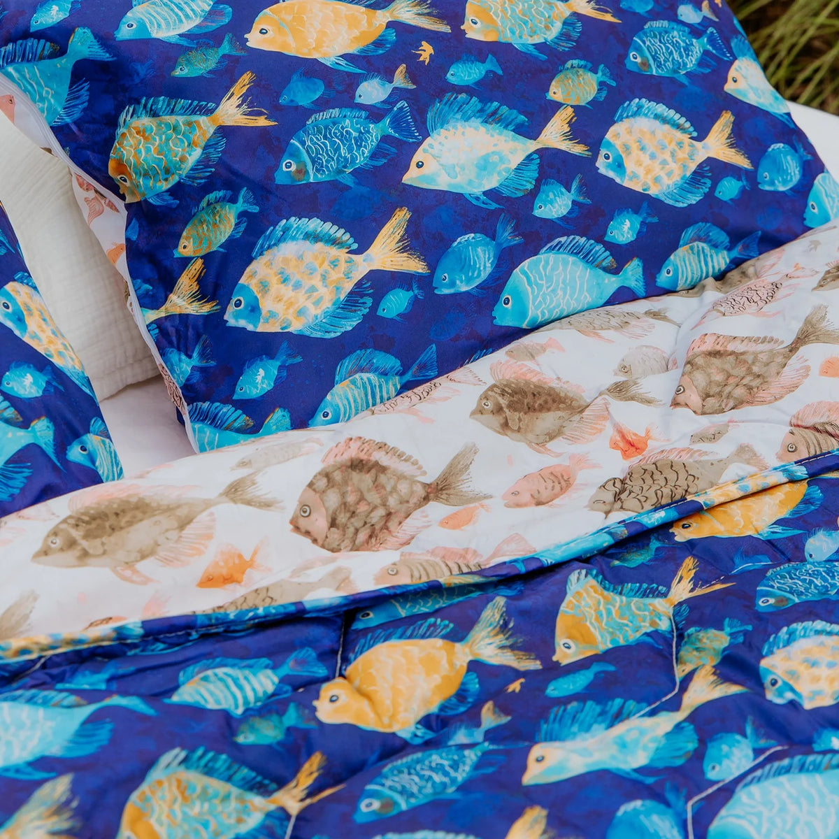 Wasbaar All Season Dekbed | A Fish Named Fred & Thehappybed | Fish