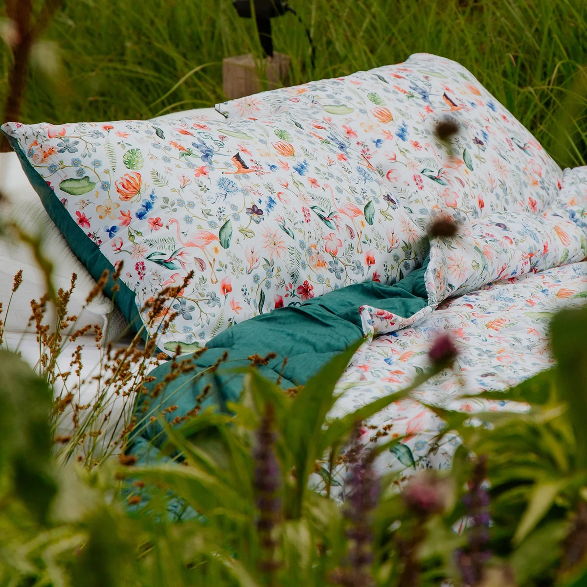 Kussenslopen | A Fish Named Fred & Thehappybed | Flamingo | Set van 2