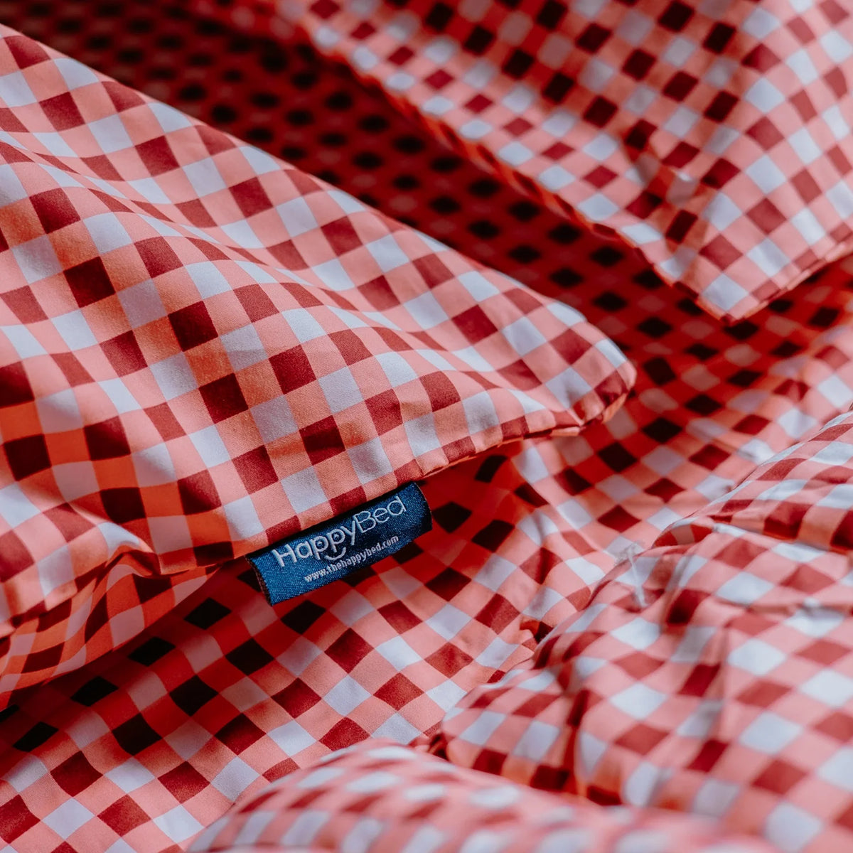 Kussenslopen | Katoen Satijn | Gingham Burgundy | Set van 2