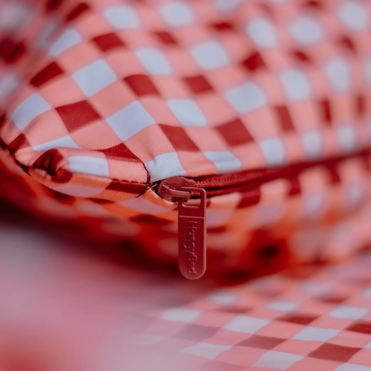 Kussenslopen | Katoen Satijn | Gingham Burgundy | Set van 2