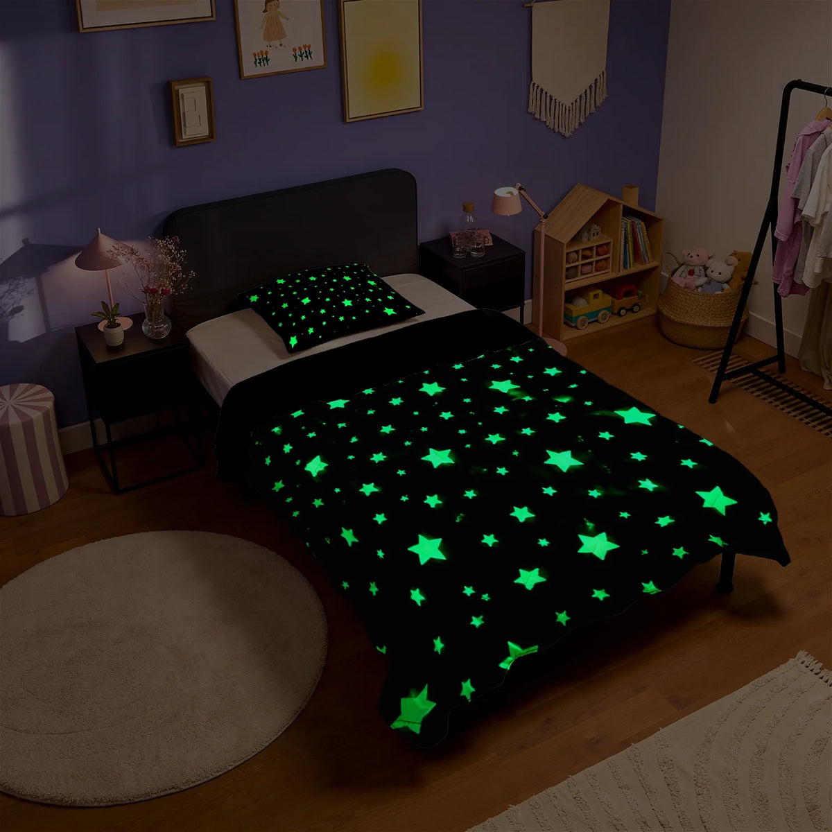 Wasbaar Kids All Season Dekbed | Glow In The Dark | Sterren | Met Kussensloop