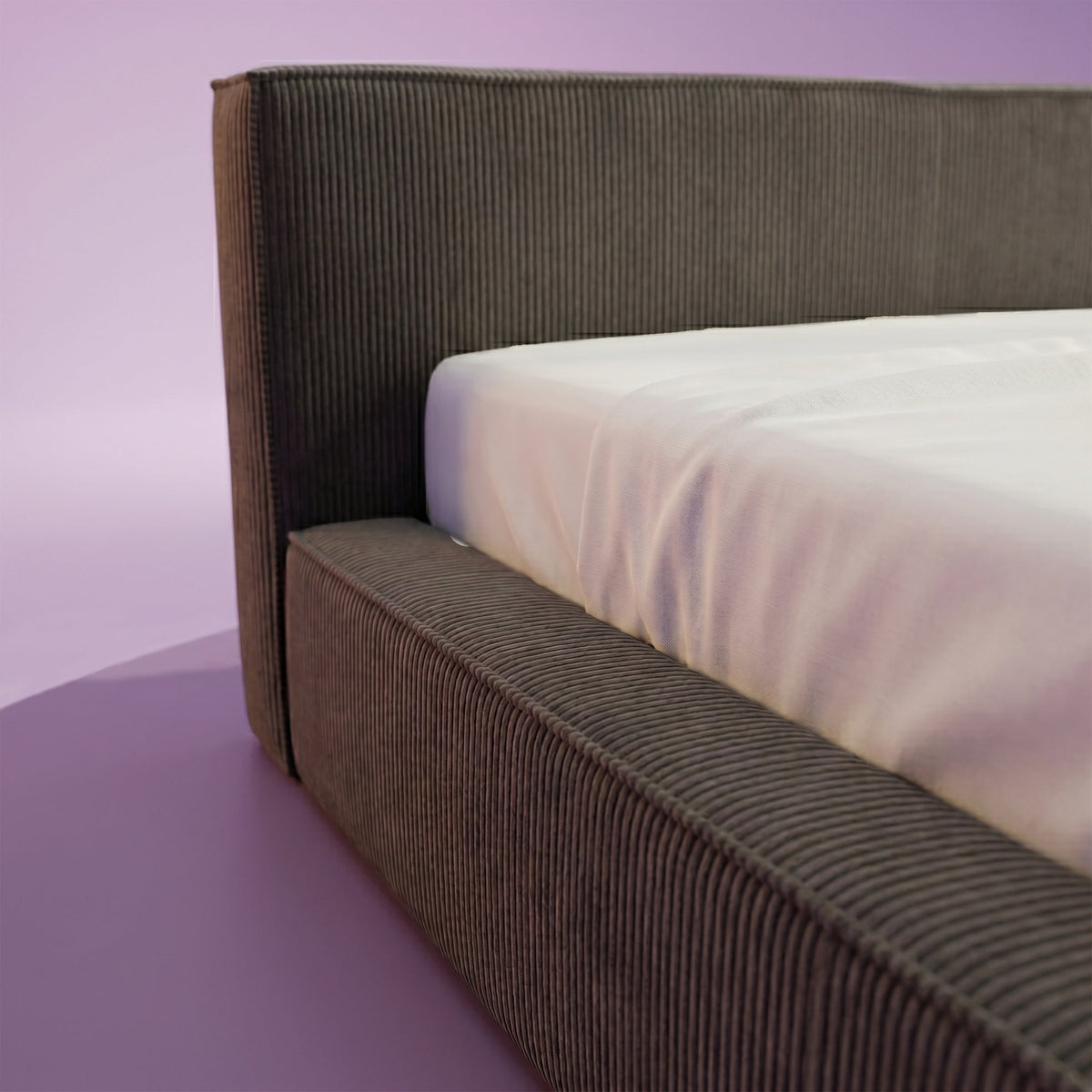 Thehappybed Amour Cosy | Rib | Antra | Bed