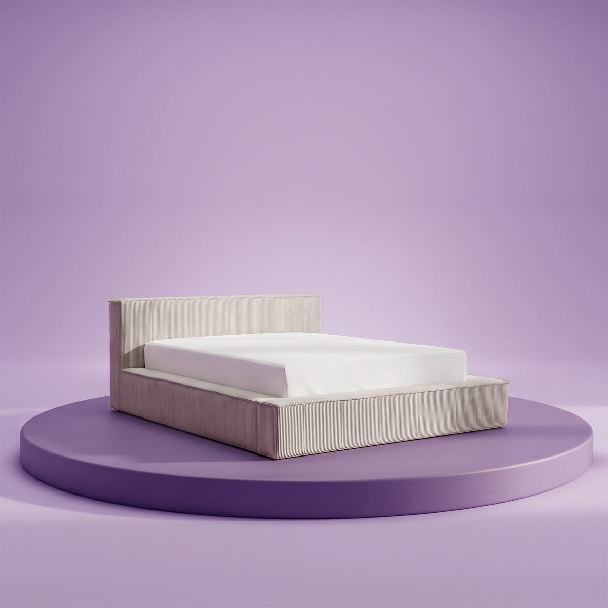 Thehappybed Amour Cosy | Rib | Creme | Bed