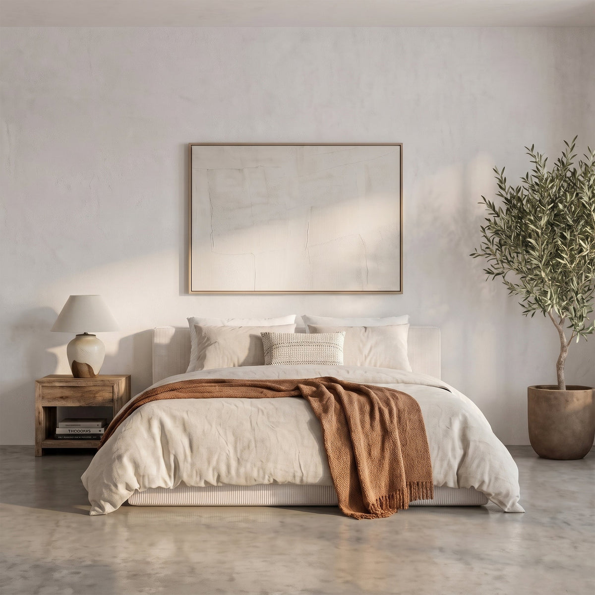 Thehappybed Amour Cosy | Rib | Creme | Bed