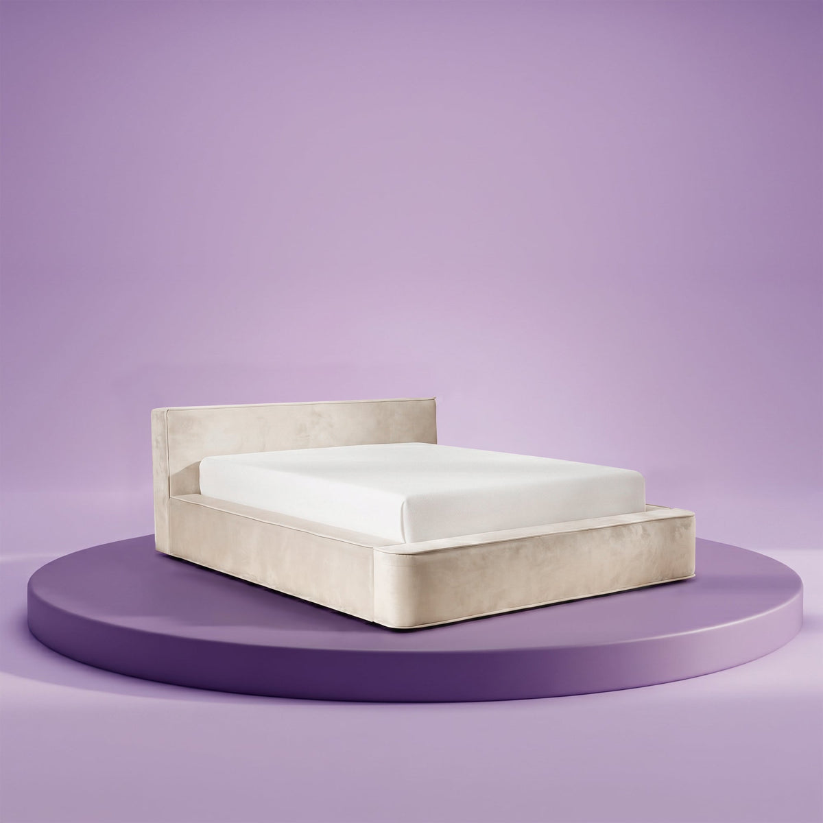 Thehappybed Amour Tranquility | Velvet | Creme | Bed