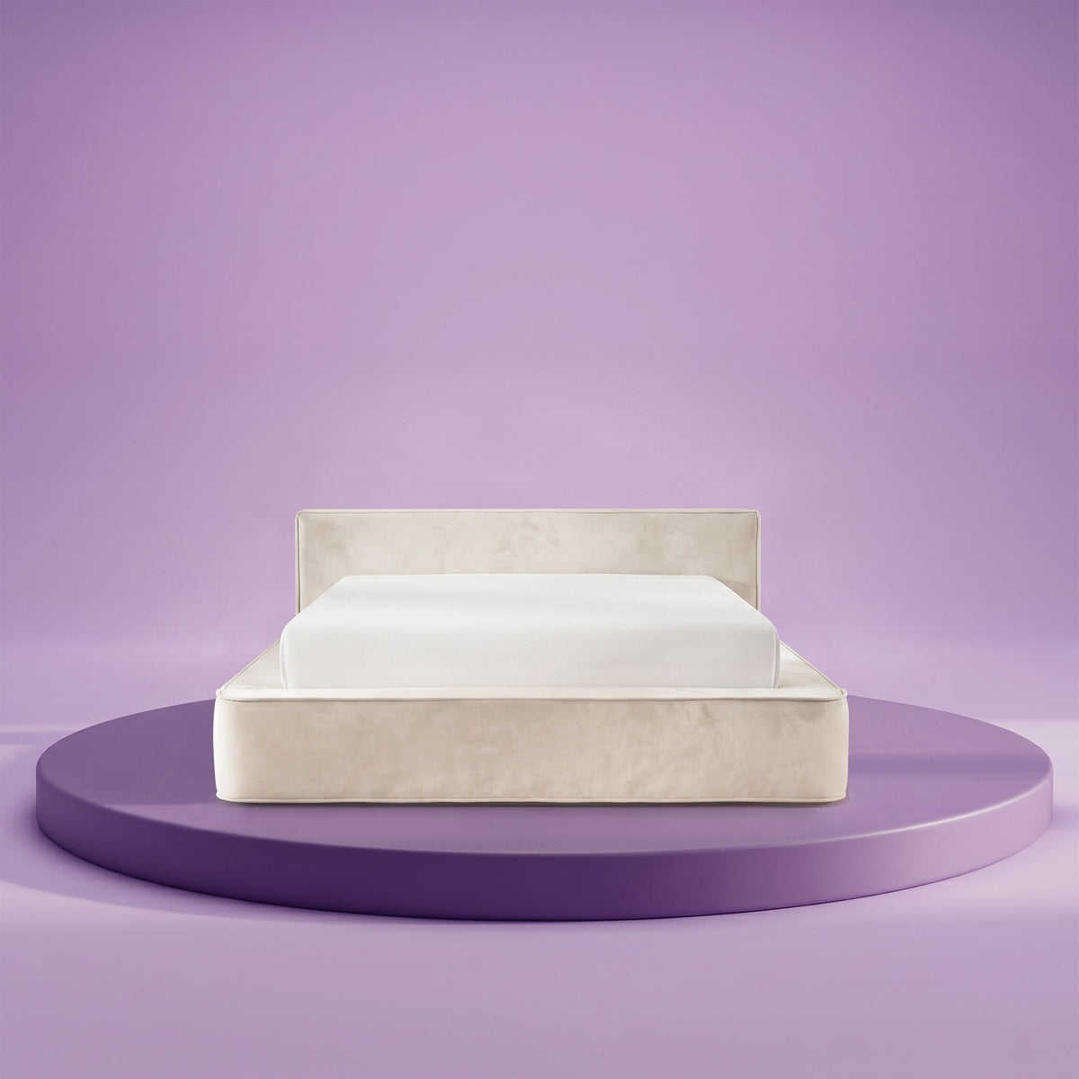 Thehappybed Amour Tranquility | Velvet | Creme | Bed