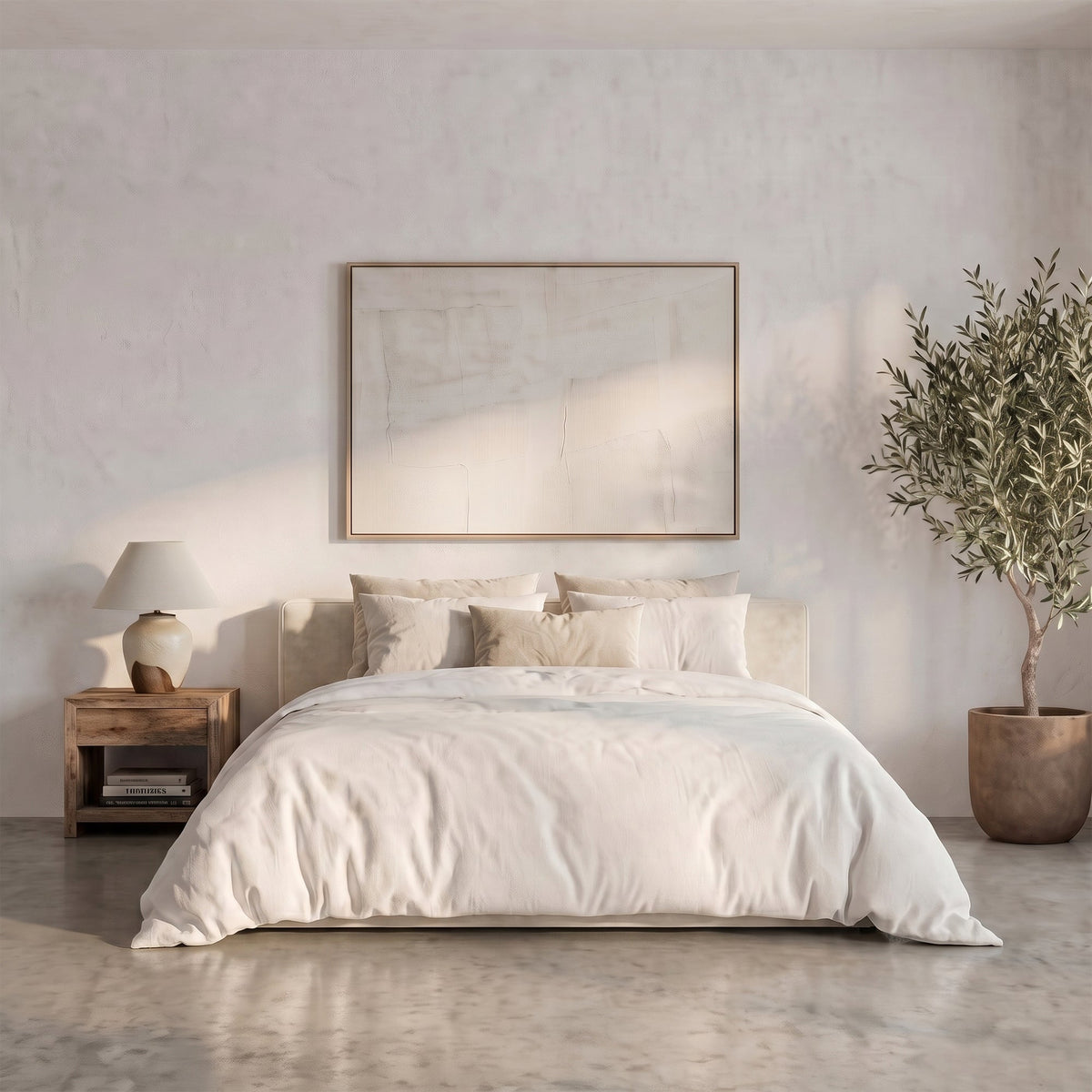 Thehappybed Amour Tranquility | Velvet | Creme | Bed