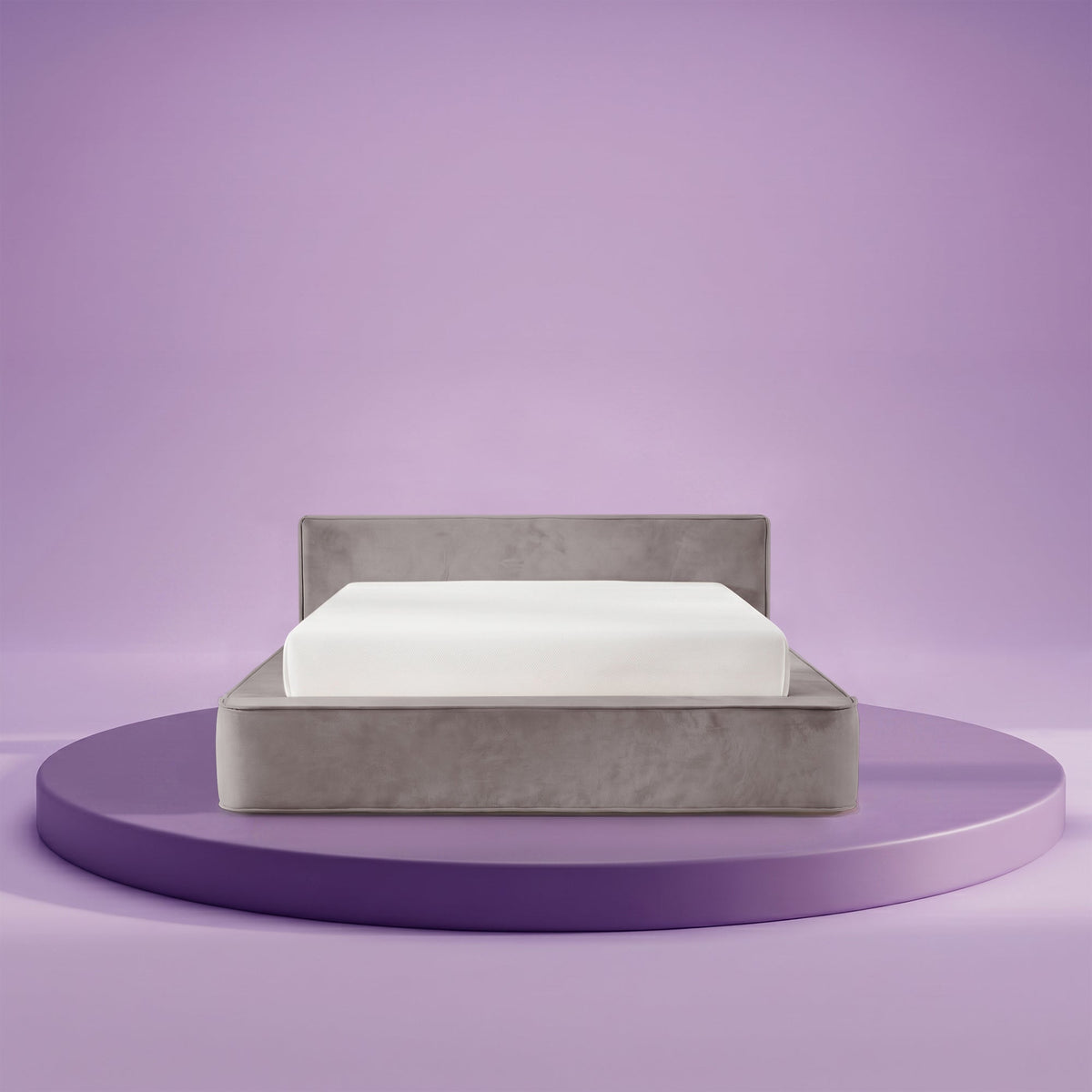 Thehappybed Amour Tranquility | Velvet | Taupe | Bed