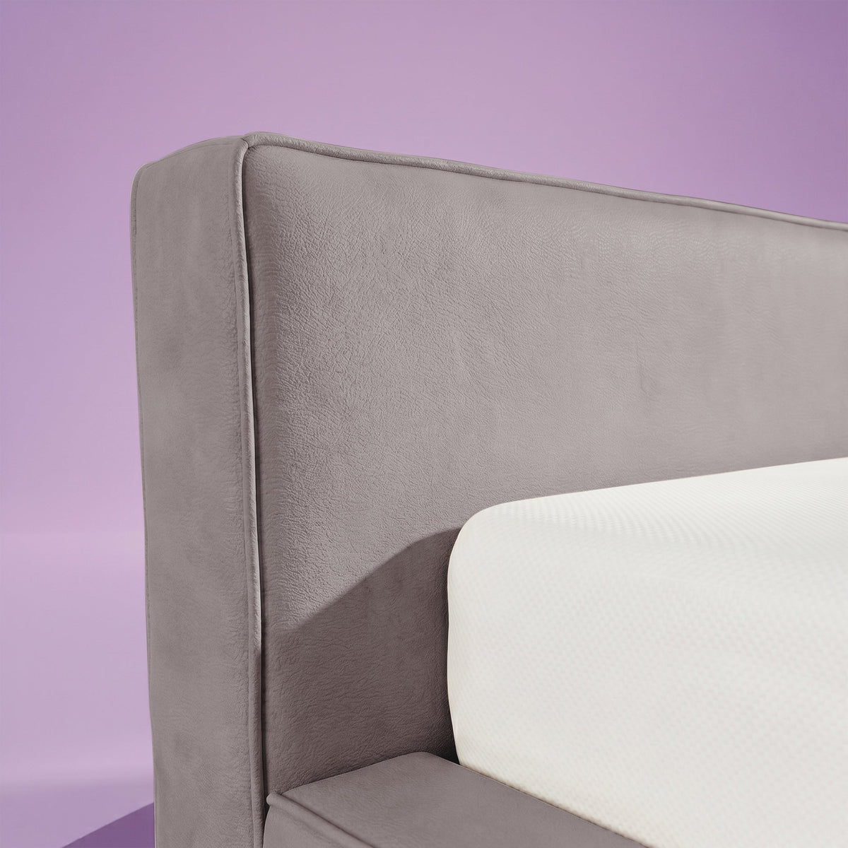 Thehappybed Amour Tranquility | Velvet | Taupe | Bed