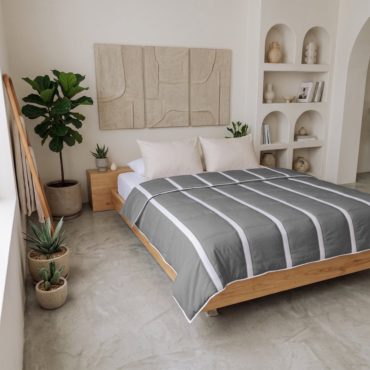 Wasbaar Zomerdekbed | Ventilation | Grey