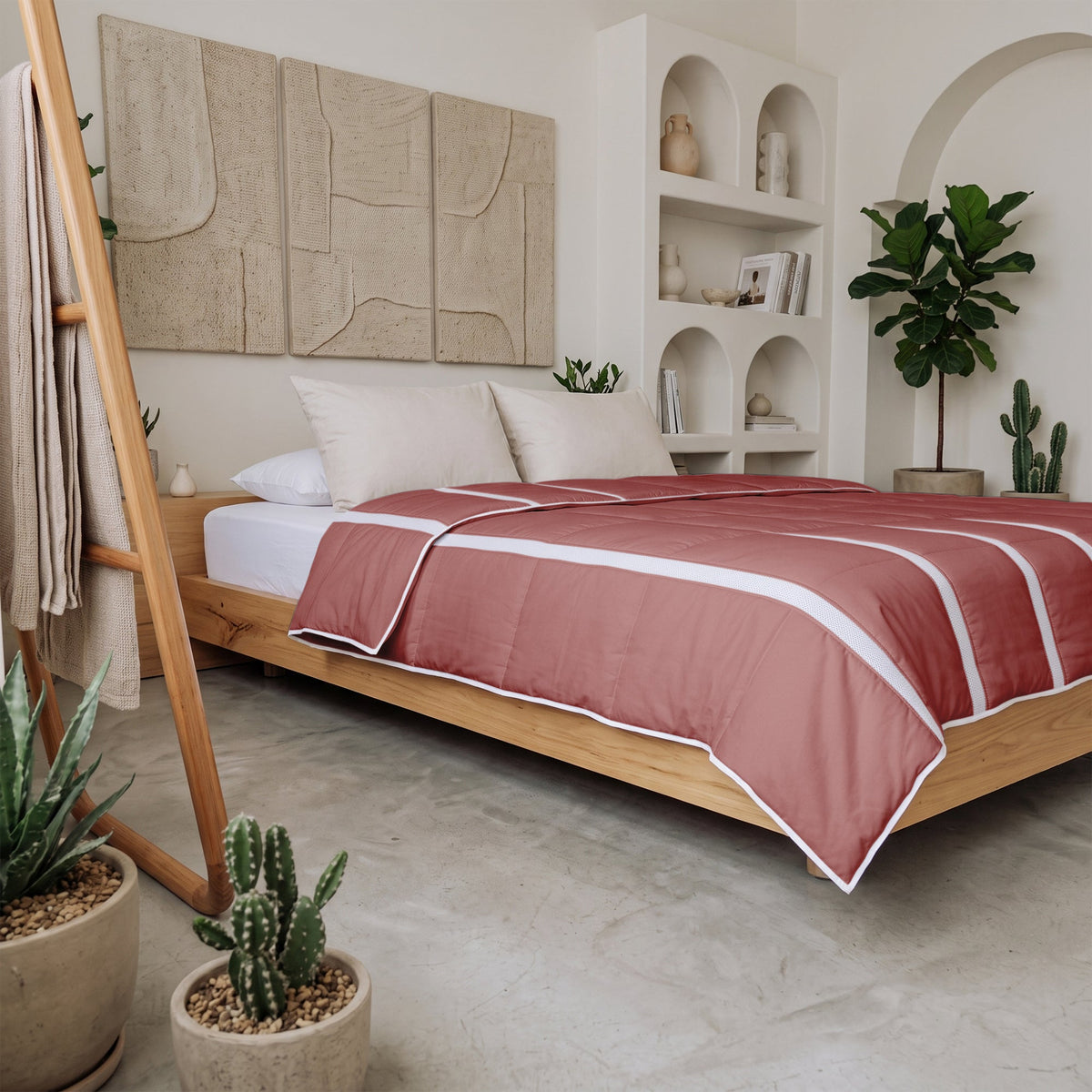 Wasbaar Zomerdekbed | Ventilation | Old Pink