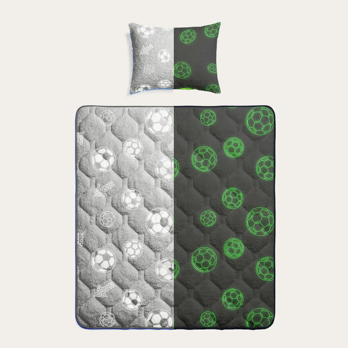 Wasbaar Kids All Season Dekbed | Glow In The Dark | Voetbal | Met Kussensloop