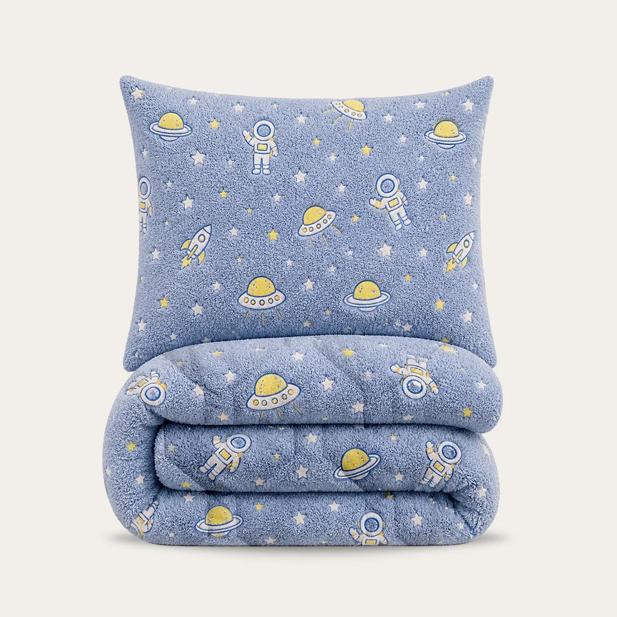 Wasbaar Kids All Season Dekbed | Glow In The Dark | Ruimte | Met Kussensloop
